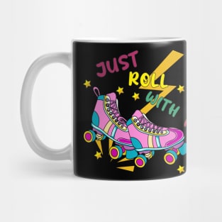 Just Roll With It Skates Pop Art Mug